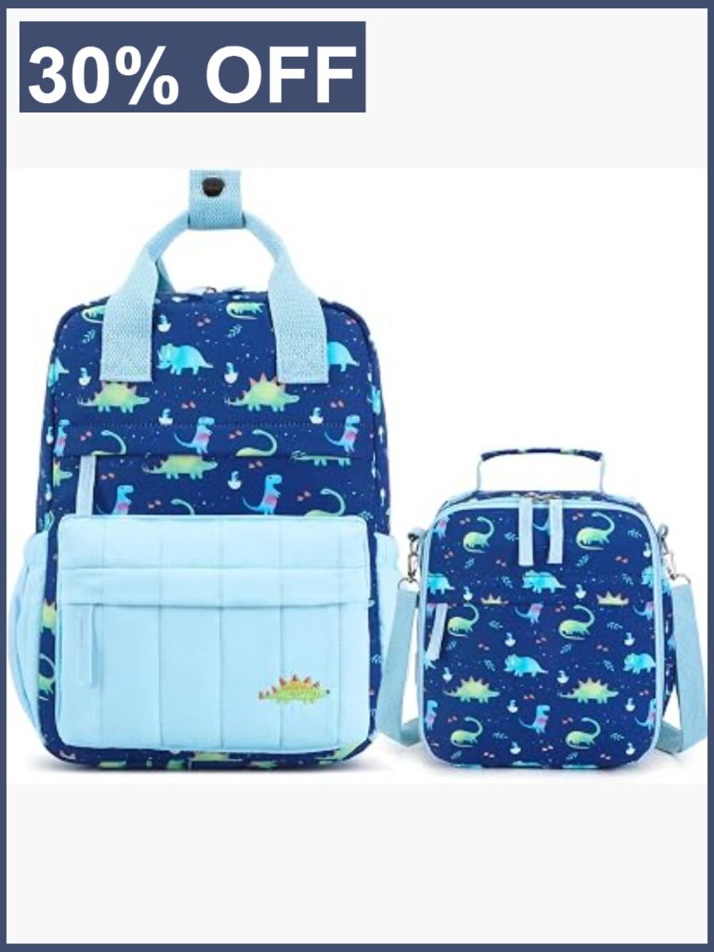 Toddler Quilted Backpack with Insulated Lunch Bag for Boys 2-4, Preschool